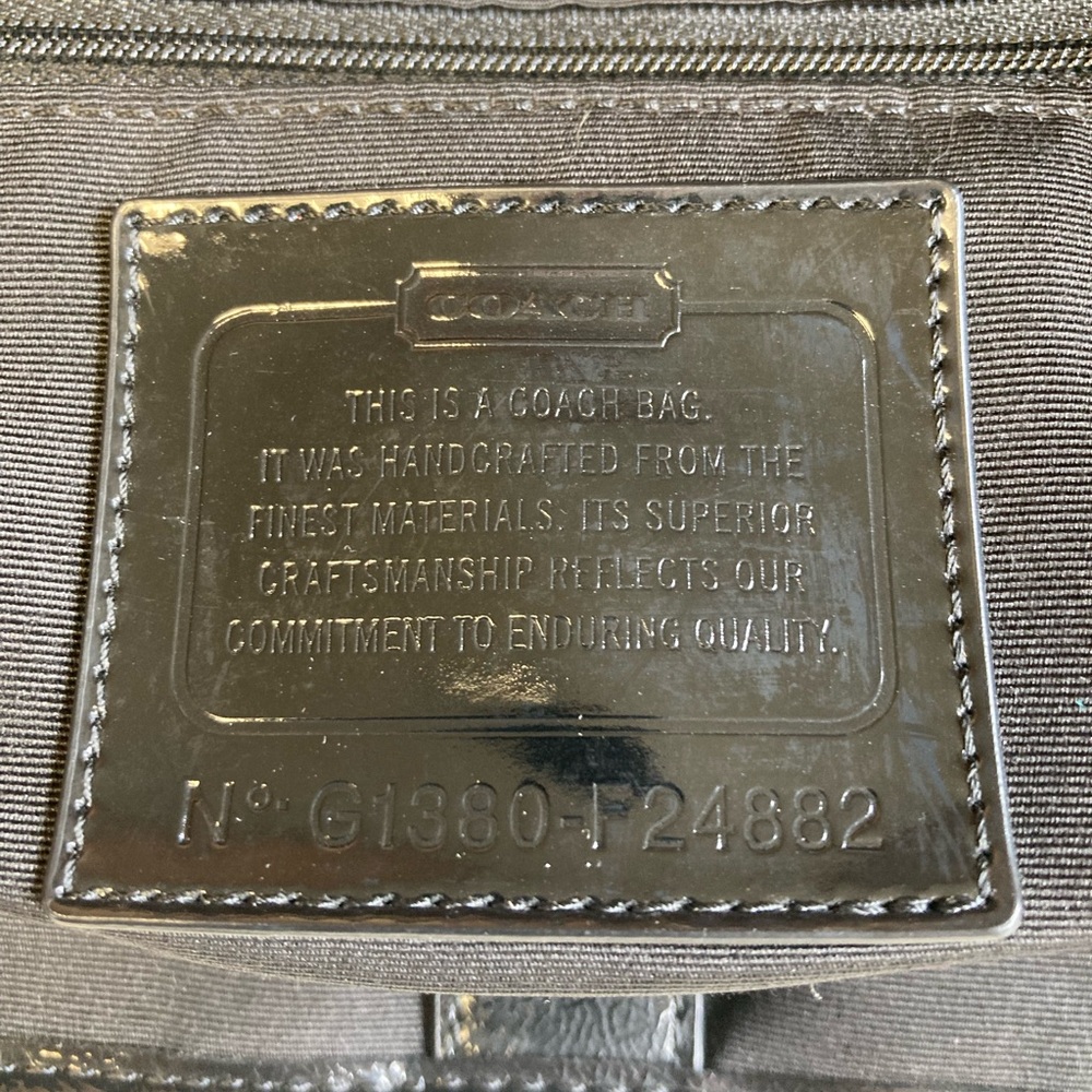 Coach Signature Stripe Python Print Carryall Hand… - image 8